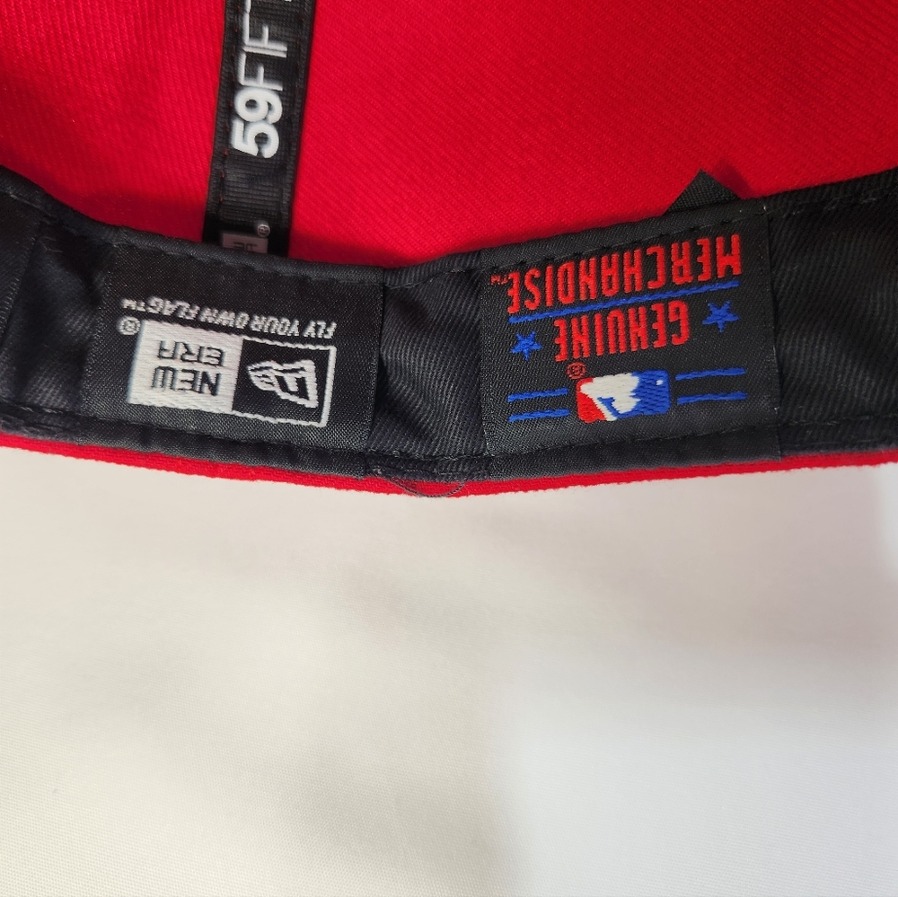 Cincinnati Reds New Era Red Home Authentic Collection 59FIFTY Hat Size 7 1/8 - Picture 6 of 8